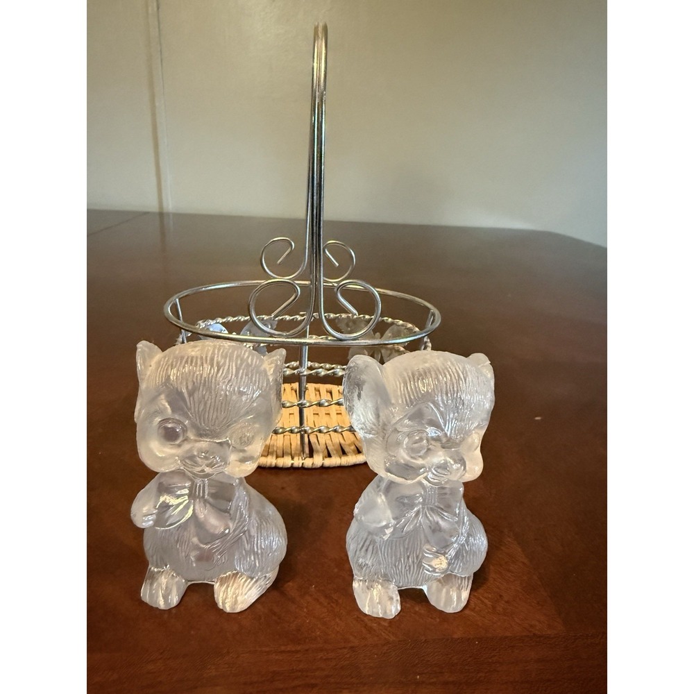 Vintage Kitty Salt Pepper Shakers Acrylic Cute Gift Kitchen Set
